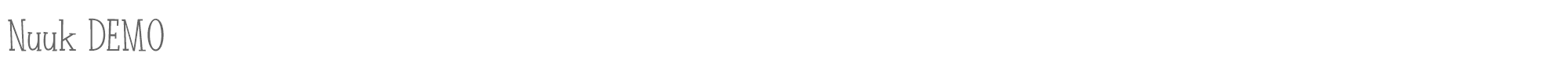 Sample characters Nuuk Font